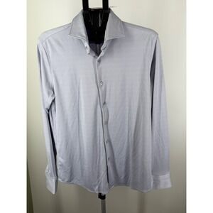 Marc Asher New York‎ Mens Long Sleeve Button Down Blue Shirt  Size M
